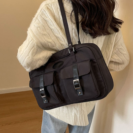 [GIRLS GOOB] Women's Big Size Shoulder Bag, Durable Synthetic Fiber